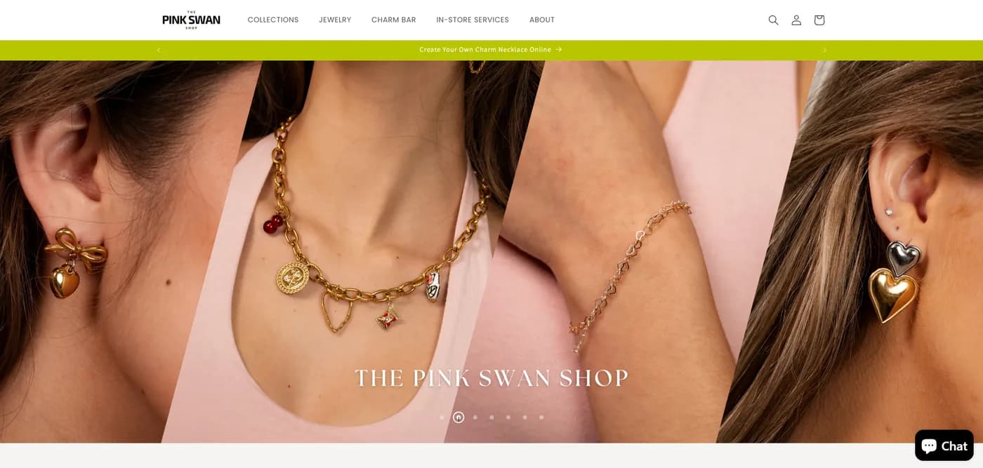 Pink Swan ecommerce site